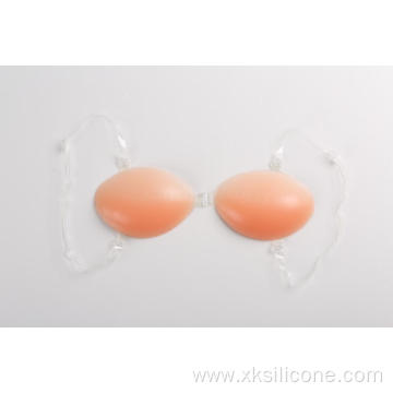 sexy lady gather backless silicone free bra cups